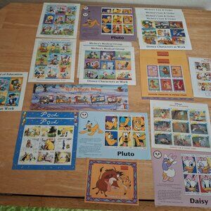 Vintage Disney Stamp Sheets, Maldives, Tadjikistan, Hong Kong,BEST DEAL ON POSH!